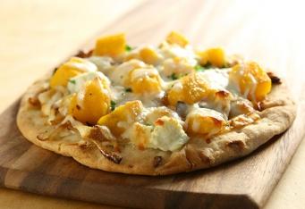 Pizza s dýní, gorgonzolou </br>a rukolou